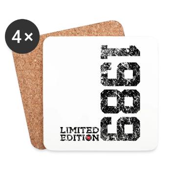 37TH BIRTHDAY 37 YEARS LIMITED EDITION 1989 - Coasters (set of 4) - white - Front