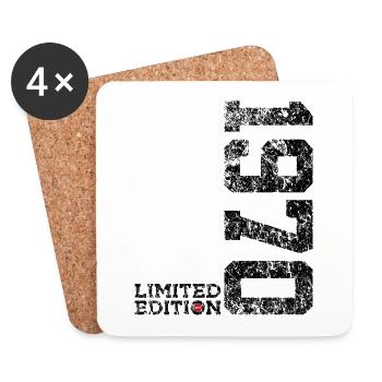 56. GEBURTSTAG 56 JAHRE LIMITED EDITION 1970 - Untersetzer (4er-Set) - Weiß - Vorne