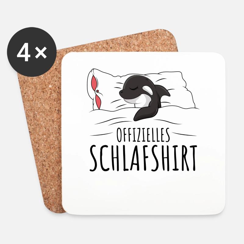 Orca Wal - Untersetzer (4er-Set) - Weiß