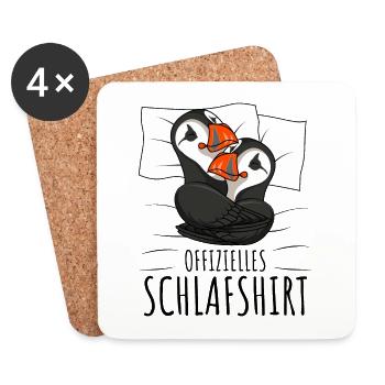 Puffin - Untersetzer (4er-Set) - Weiß - Vorne