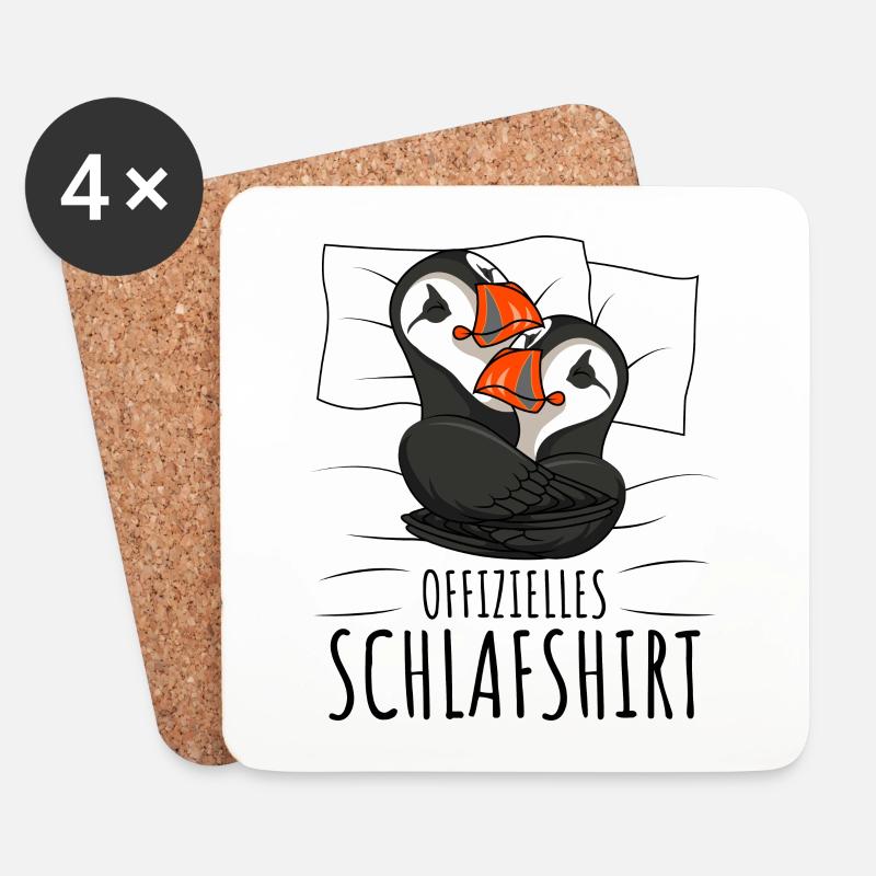 Puffin - Untersetzer (4er-Set) - Weiß