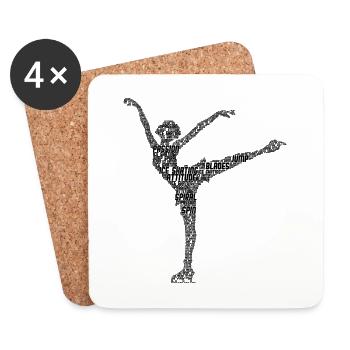 Figure skating - Coasters (set of 4) - white - Front