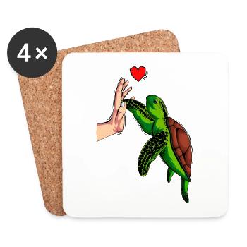 Tortoises - Coasters (set of 4) - white - Front