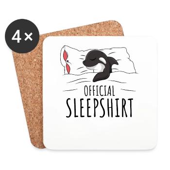 Killer whale - Coasters (set of 4) - white - Front