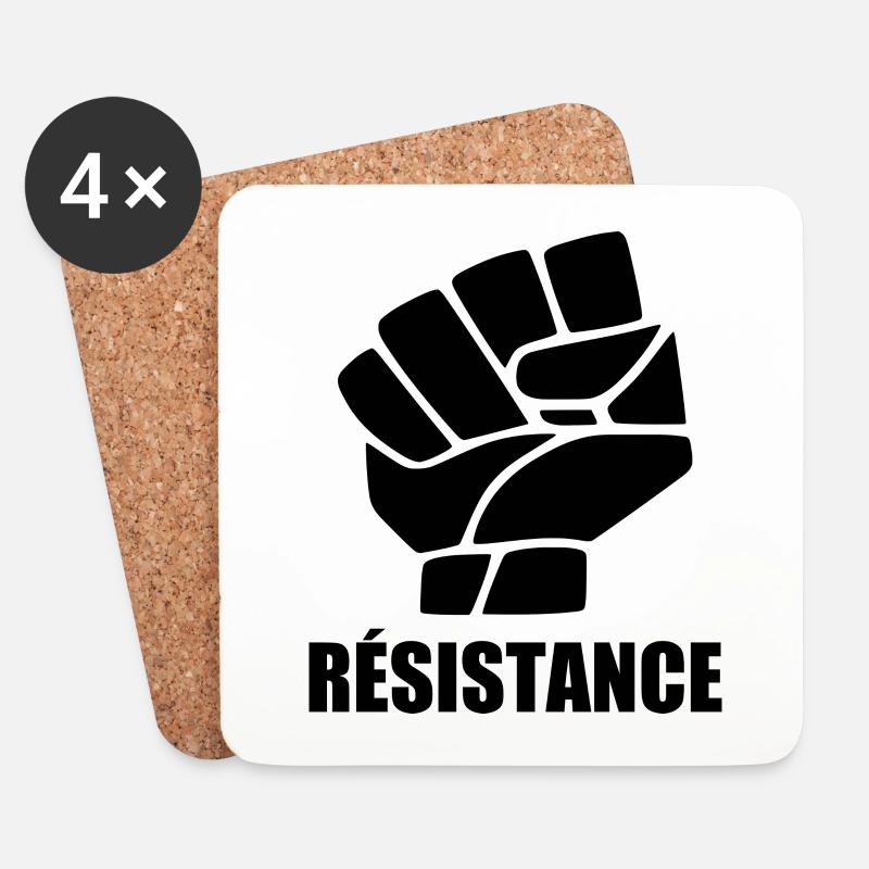 Résistance - Untersetzer (4er-Set) - Weiß