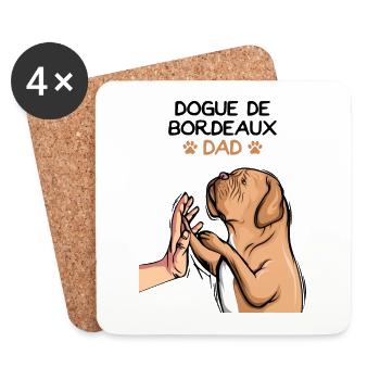 Dogue de Bordeaux Bordeauxdogge Hunde - Untersetzer (4er-Set) - Weiß - Vorne