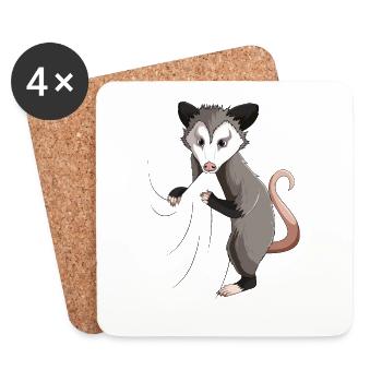 Opossum Liebhaber Kinder Mädchen Damen - Untersetzer (4er-Set) - Weiß - Vorne