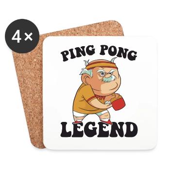 Old butterfly hand outfit for table tennis players - Coasters (set of 4) - white - Front