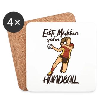Handballspielerin Handball Ball Outfit Handballer - Untersetzer (4er-Set) - Weiß - Vorne