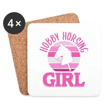 Hobby Horse Hobby Horsing Hobbyhorse Geschenk - Untersetzer (4er-Set) - Weiß - Vorne