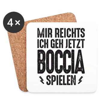 Mir reichts ich geh jetzt Boccia spielen Petanque - Untersetzer (4er-Set) - Weiß - Vorne