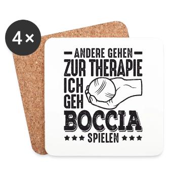 Mir reichts ich geh jetzt Boccia spielen Petanque - Untersetzer (4er-Set) - Weiß - Vorne