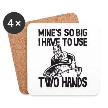 Mines So Big I Have To Use Two Hands Barsch - Untersetzer (4er-Set) - Weiß - Vorne