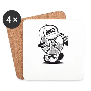 Boule de pétanque pour le Boule de pétanque Cap Boule - Dessous de verre (lot de 4) - blanc - Devant