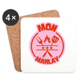 Cooking grill design for mom Marlay - Coasters (set of 4) - white - Front