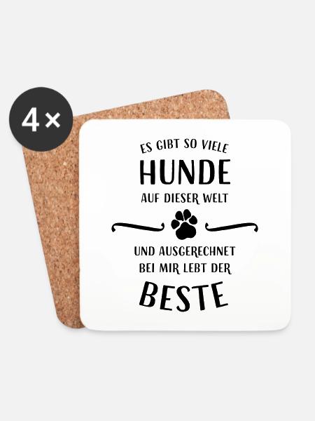 Es gibt so viele Hunde auf dieser Welt... - Untersetzer (4er-Set) - Weiß