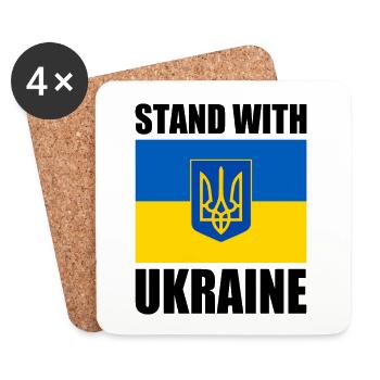 stand with ukraine - Untersetzer (4er-Set) - Weiß - Vorne
