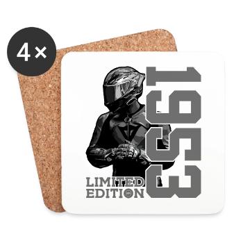 LIMITED EDITION 1953 MOTORRAD 73. GEBURTSTAG - Untersetzer (4er-Set) - Weiß - Vorne