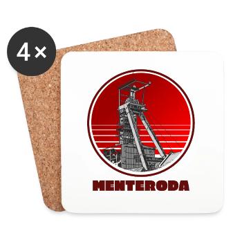 Südharz Merch - Menteroda - Untersetzer (4er-Set) - Weiß - Vorne