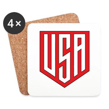 United States - Coasters (set of 4) - white - Front