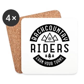 Backcountry Riders - Untersetzer (4er-Set) - Weiß - Vorne