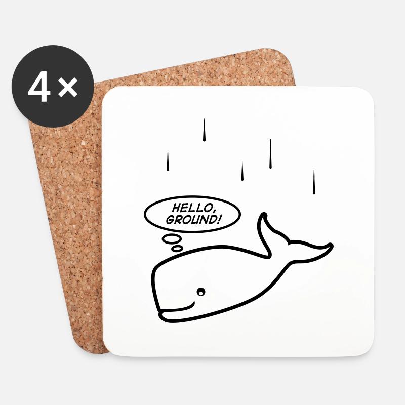 Hello ground! - Hitchhiker's guide to the galaxy - Coasters (set of 4) - white