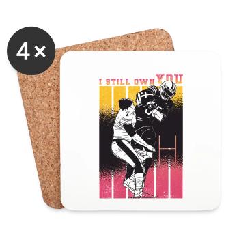 I Still Own You Football - Coasters (set of 4) - white - Front