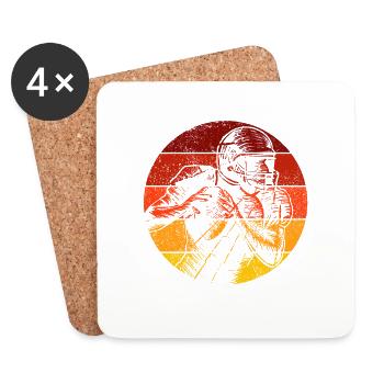 American Football Retro Vintage - Coasters (set of 4) - white - Front