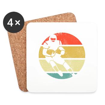 American Football Retro Vintage - Coasters (set of 4) - white - Front