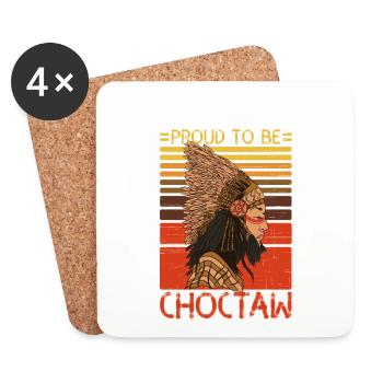 Stolz darauf, Choctaw-Indianer zu sein - Untersetzer (4er-Set) - Weiß - Vorne