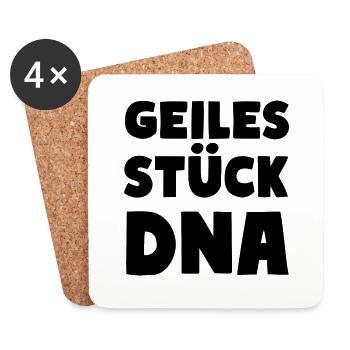 Geiles Stück DNA Humor Fun - Untersetzer (4er-Set) - Weiß - Vorne