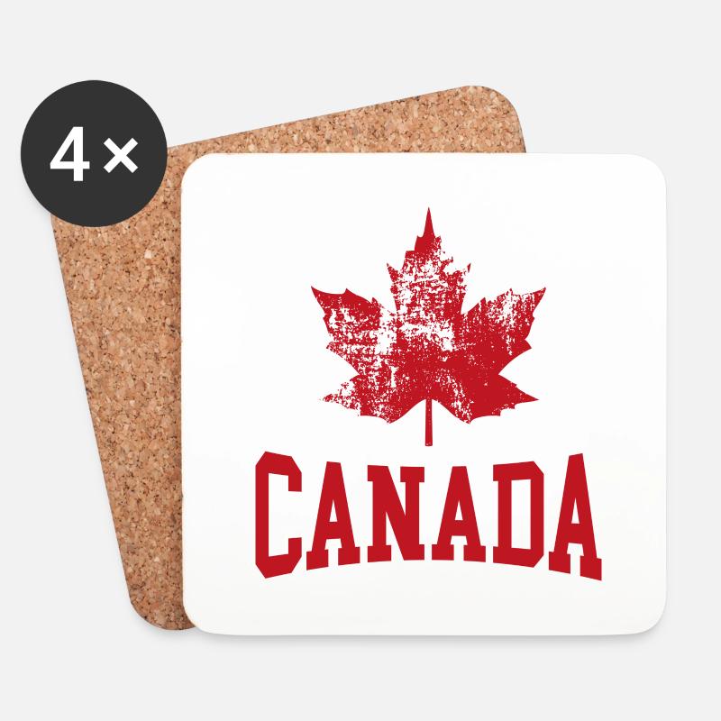 Canada - Coasters (set of 4) - white
