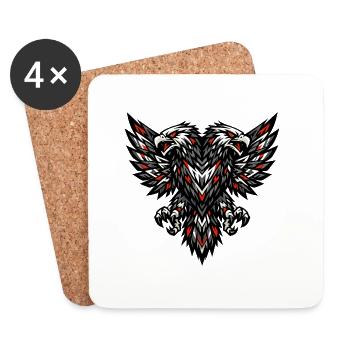 Albania Shirt Flag Eagle Holiday Balkan Gift - Coasters (set of 4) - white - Front