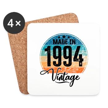 Millésime Fabriqué en 1994 Année de naissance 1994 Anniversaire - Dessous de verre (lot de 4) - blanc - Devant