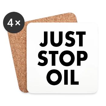 Just stop oil - Coasters (set of 4) - white - Front