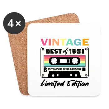 Best of 1951 - 73e anniversaire édition limitée - Dessous de verre (lot de 4) - blanc - Devant