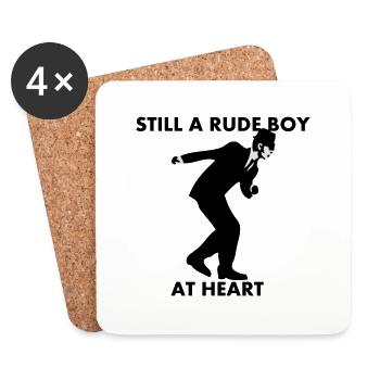 Still A Rude Boy At Heart - Coasters (set of 4) - white - Front