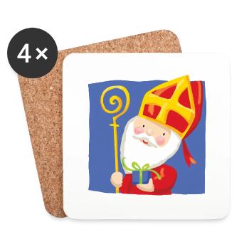 St. Blau - Untersetzer (4er-Set) - Weiß - Vorne