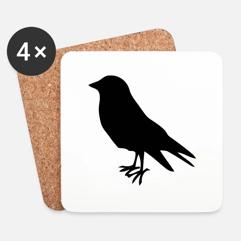 früher vogel bird vögel - Untersetzer (4er-Set) - Weiß