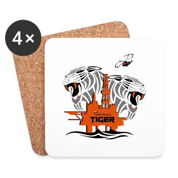 North Sea Tiger Oil Rig North Sea Aberdeen. - Coasters (set of 4) - white - Front