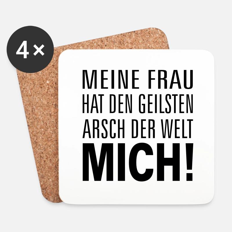 geiler arsch - Untersetzer (4er-Set) - Weiß