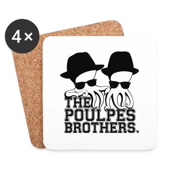 The Poulpes Brothers - Dessous de verre (lot de 4) - blanc - Devant