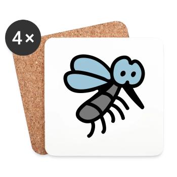 Mosquito - insect 3 - Coasters (set of 4) - white - Front