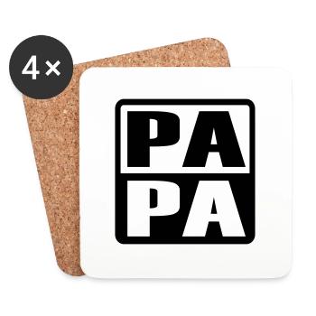 PAPA - Untersetzer (4er-Set) - Weiß - Vorne