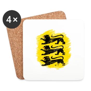 Schwaben/Baden-Württemberg - Untersetzer (4er-Set) - Weiß - Vorne