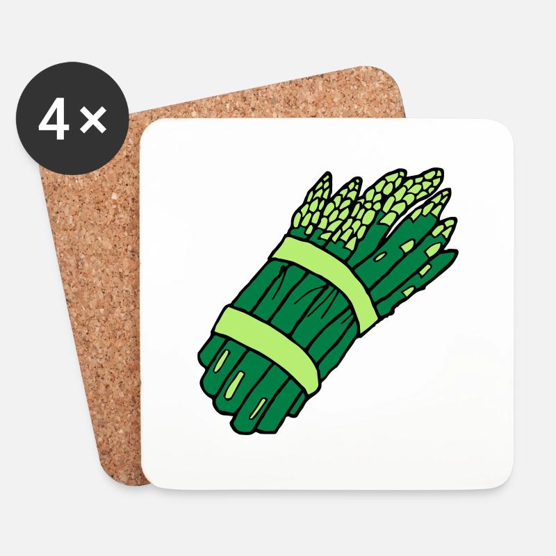 asparagus - Untersetzer (4er-Set) - Weiß