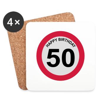 50 - Coasters (set of 4) - white - Front