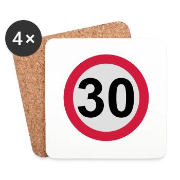 30 - Dessous de verre (lot de 4) - blanc - Devant