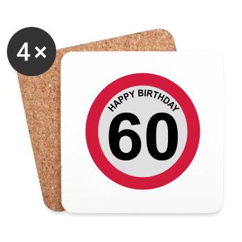 60 - Untersetzer (4er-Set) - Weiß - Vorne