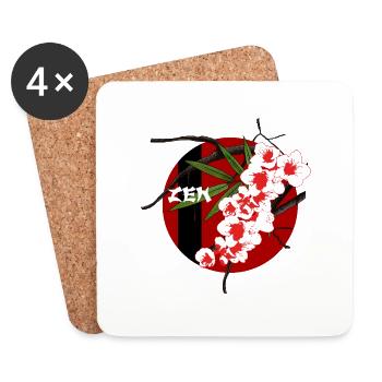 Zen 05 - Dessous de verre (lot de 4) - blanc - Devant